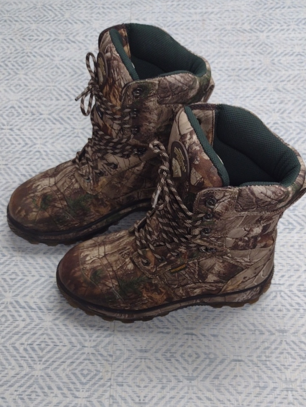 Herman Survivors Hunting Boots Size 7.5 Waterproof Realtree Camo Thinsulate 800g